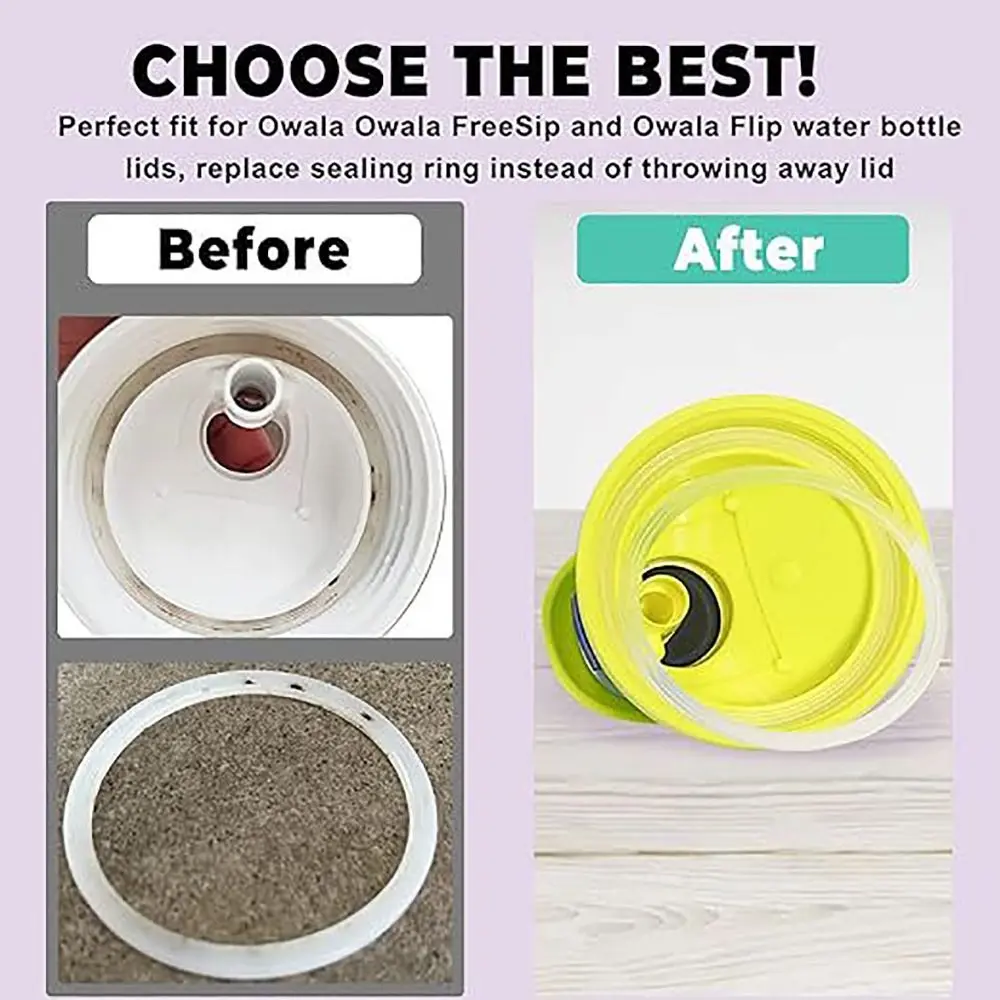 Water Bottle Top Lid Replacement Parts Bottle Cap Seal Gasket Spill Proof Accessories for Owala FreeSip