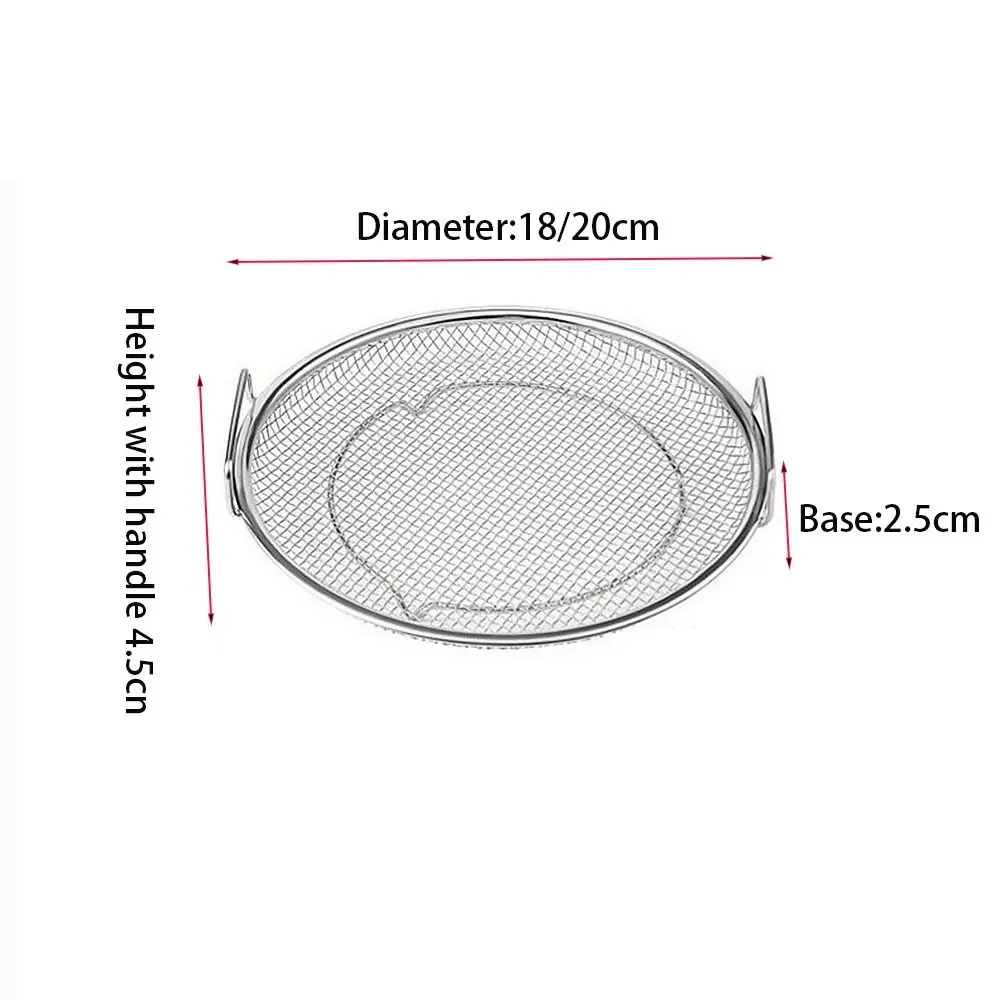 Stainless Steel Frying Filter Mesh Plate Kitchen Oil Drainage Device Oil Filter Rack Double Ear Mesh Screen Basket Mesh Rack