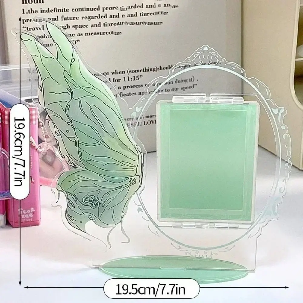 Acrylic Ornaments Butterfly Acrylic Photocard Holder Rotatable Elaborate Design Card Holder Beautiful Idol Star Display Stand