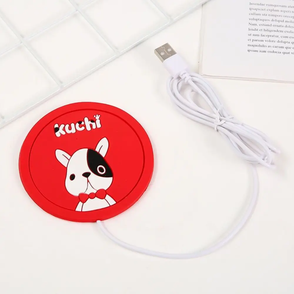 Electric Heating Coaster Mug Heater Desktop Cup Warmer For Coffee Milk Tea USB Power Cartoon Mat Kitchen Supplies
