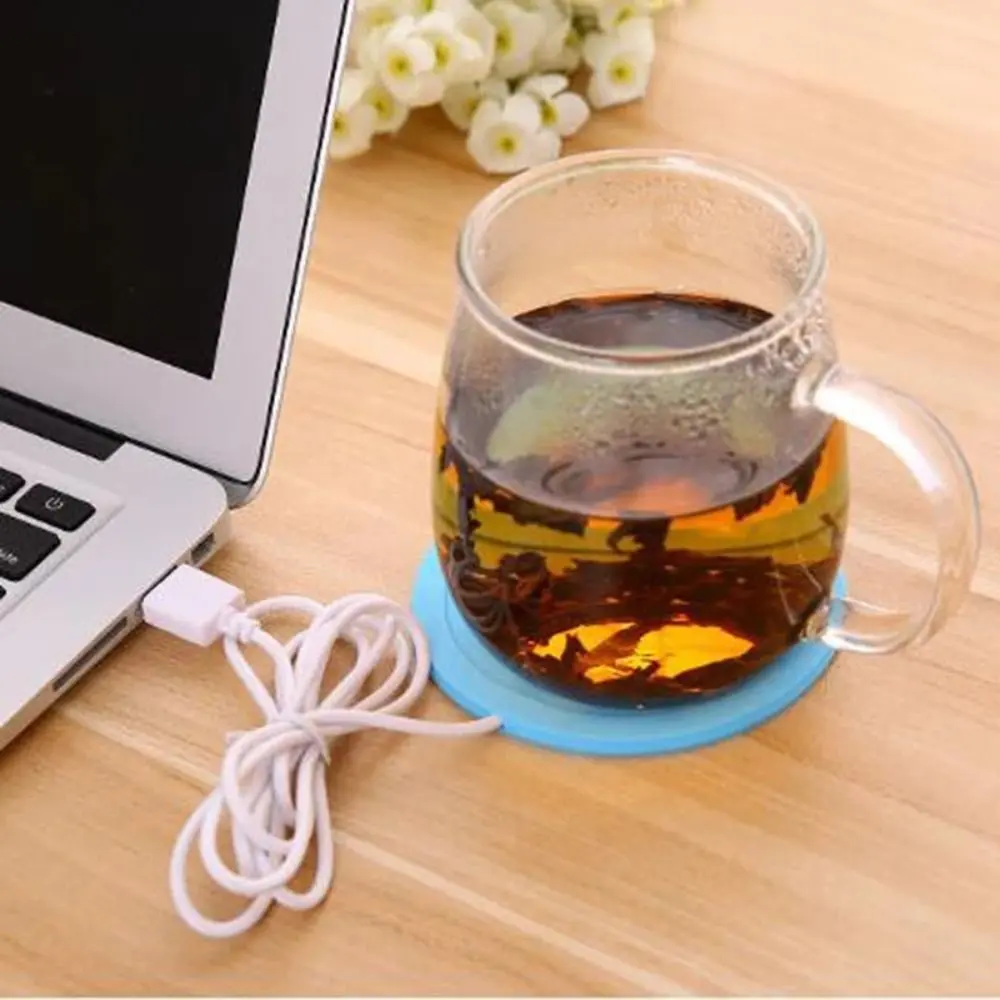 Electric Heating Coaster Mug Heater Desktop Cup Warmer For Coffee Milk Tea USB Power Cartoon Mat Kitchen Supplies