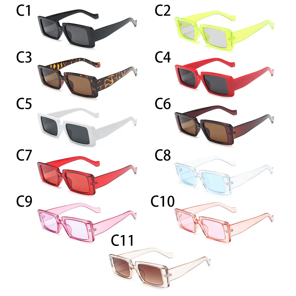 New Fashion Vintage Sunglasses Women Retro Sunglass Rectangle Sun Glasses Female UV400 Lens Eyewear