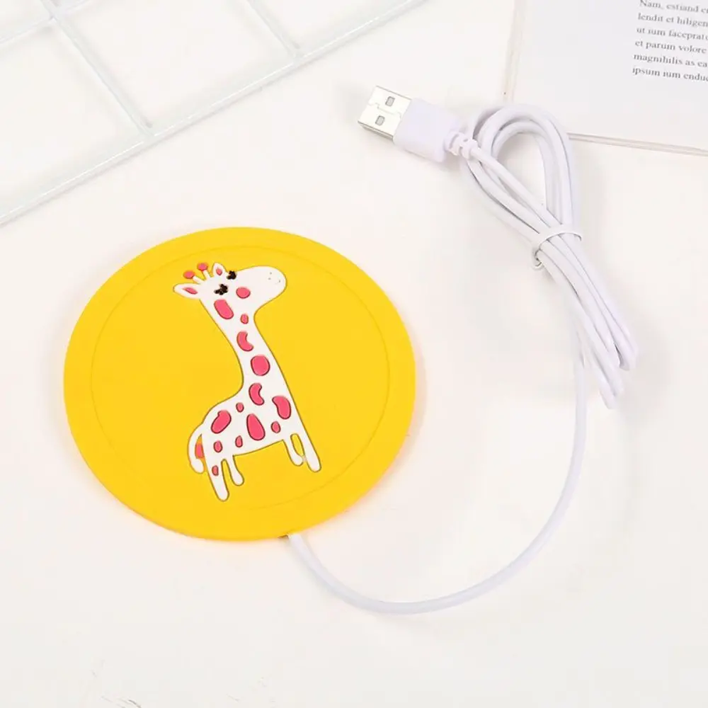 Electric Heating Coaster Mug Heater Desktop Cup Warmer For Coffee Milk Tea USB Power Cartoon Mat Kitchen Supplies