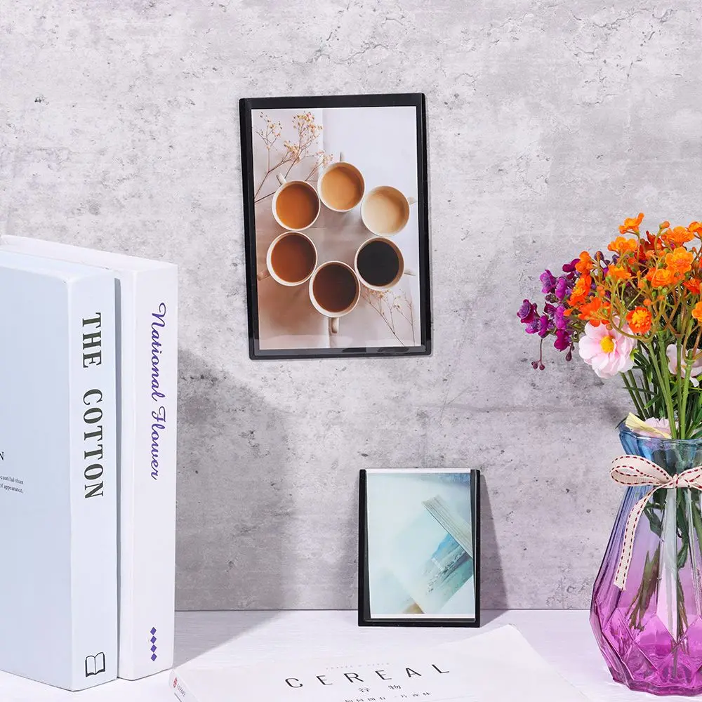 DIY Black Magnetic Photo Frame Fridge Refrigerator Magnet Picture Frame Photoframe Home Living Room Decor