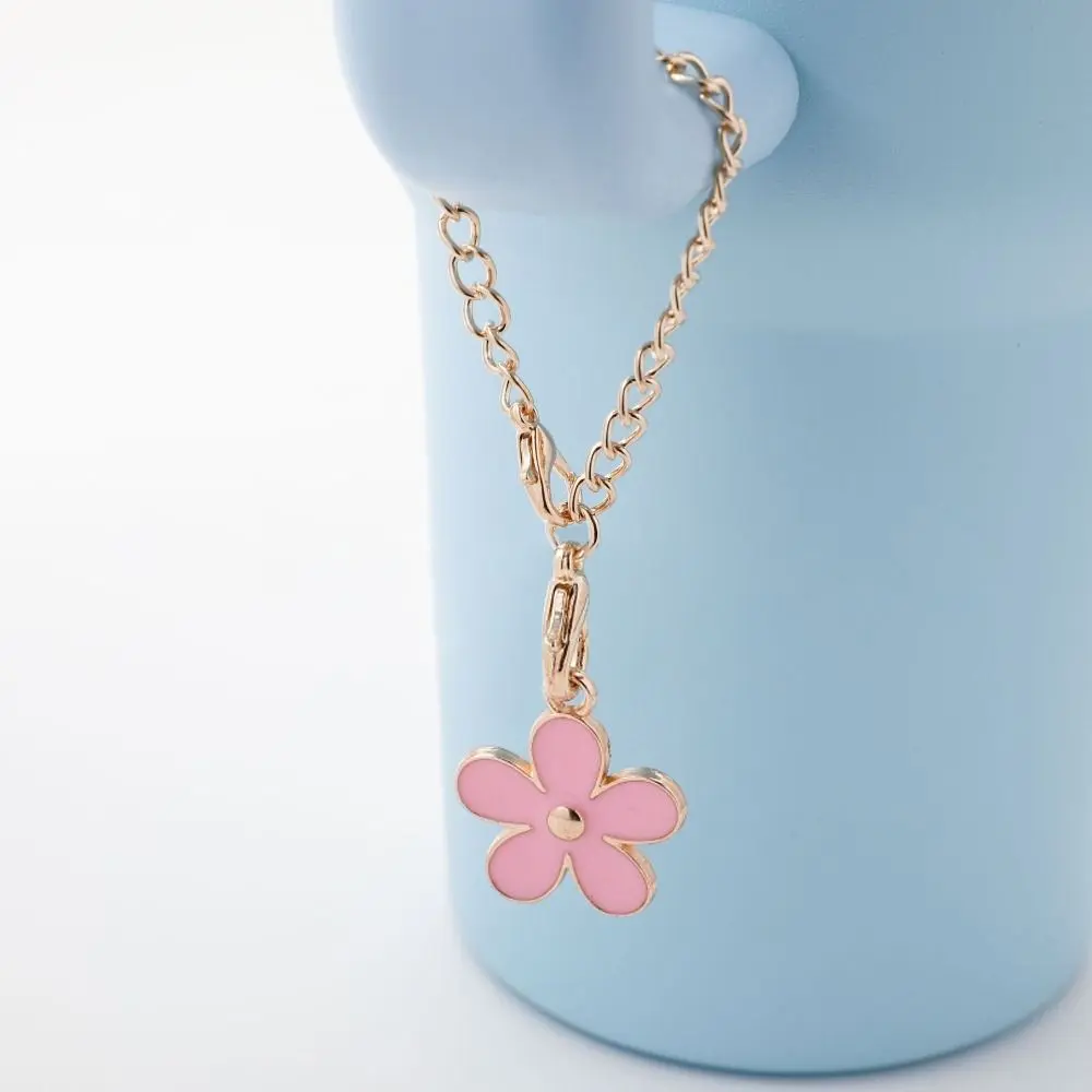 Heart Shaped Cup Letter Charm Chain Personalized Keychain Cup Accessories Jewelry Cute Pendant for For Stanley Cup Tumbler