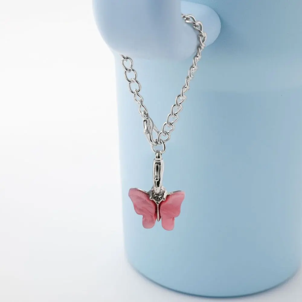 Heart Shaped Cup Letter Charm Chain Personalized Keychain Cup Accessories Jewelry Cute Pendant for For Stanley Cup Tumbler