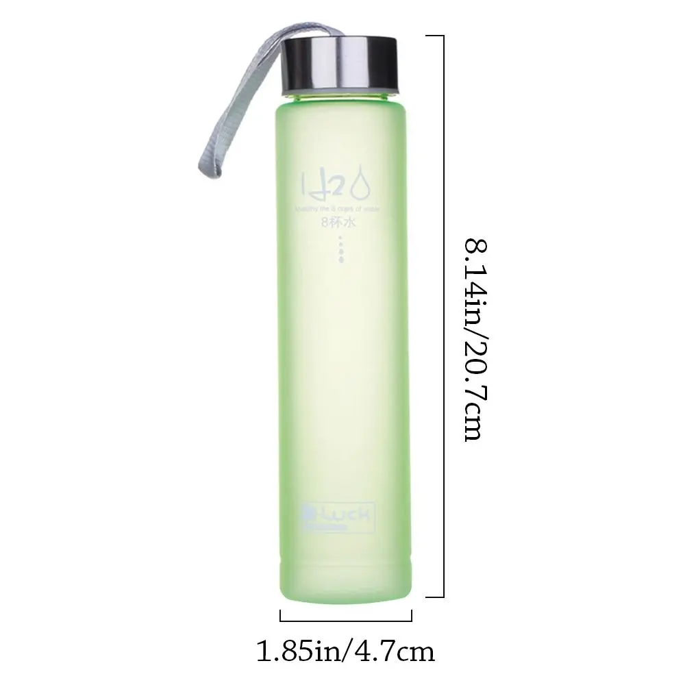 280ML Plastic Water Cup Frosted Drinking Bottle Girls Boys Portable Leak-proof Sport Kettle