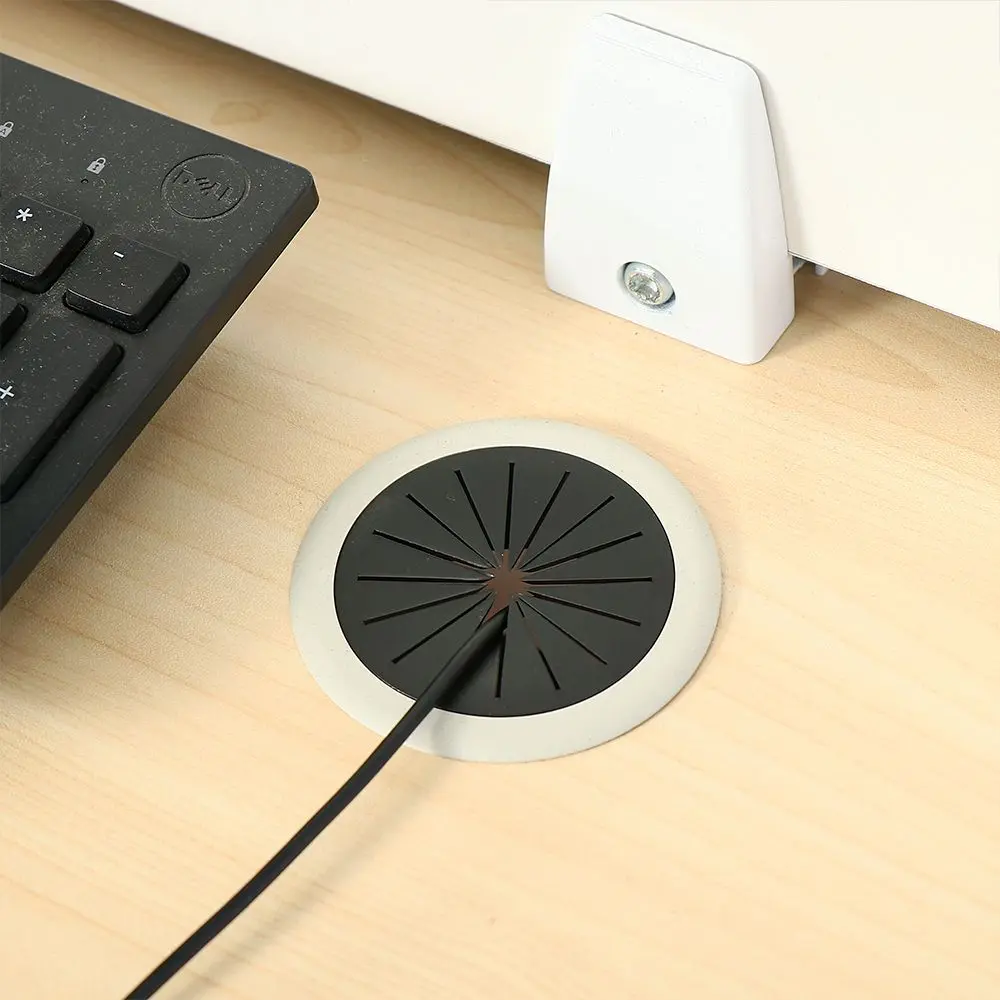 Desk Table Wire Hole Cover Computer Grommet Table Cable Outlet Dust Plug Wire Tidy Storage Organizer