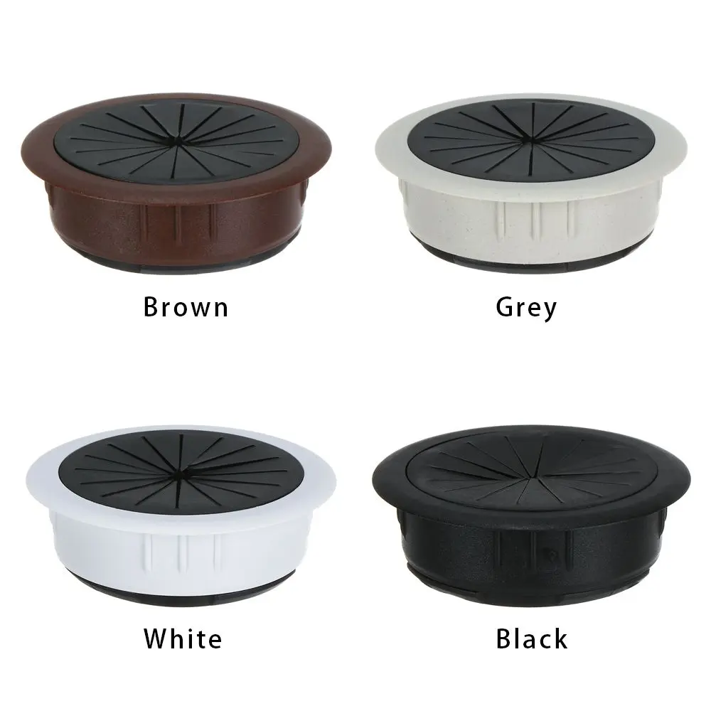 Desk Table Wire Hole Cover Computer Grommet Table Cable Outlet Dust Plug Wire Tidy Storage Organizer