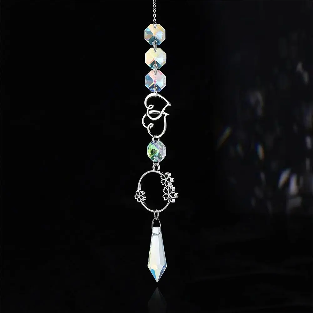 Sun Catcher Crystal Pendant Sun Moon Planet Hanging Decoration Prisms Wind Chimes Rainbow Maker for Home Garden Decor Gift