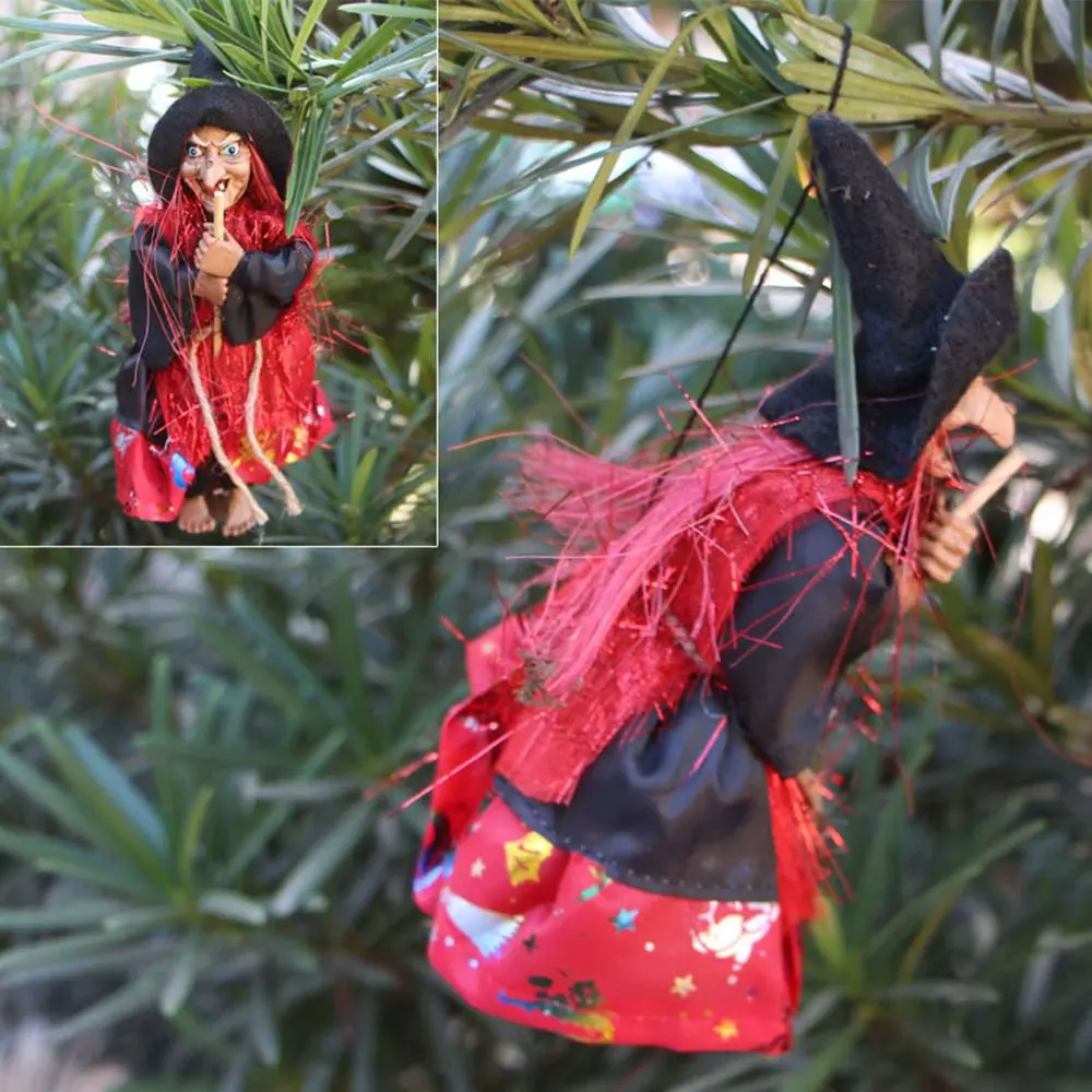 Ghost Festival Witch Figurine Hanging Doll DIY Decoration Pendant Ornaments for Party Haunted House Decorate PropDecor