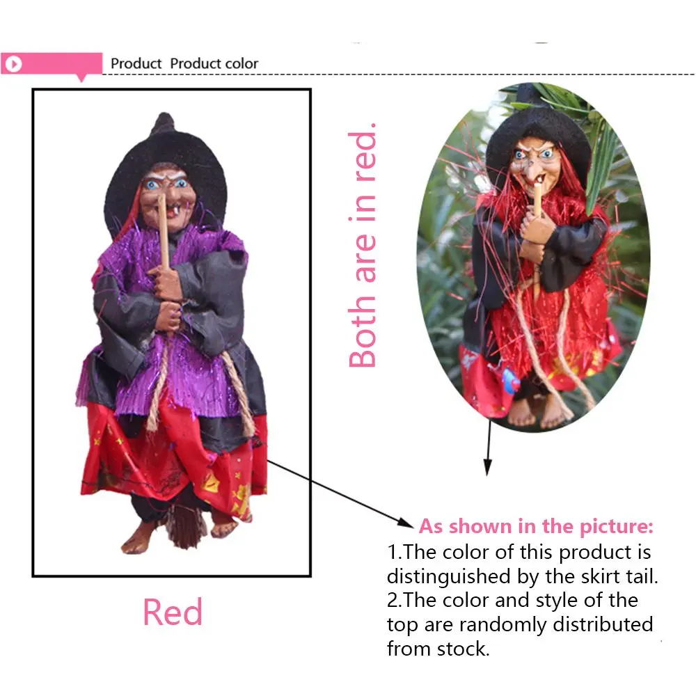Ghost Festival Witch Figurine Hanging Doll DIY Decoration Pendant Ornaments for Party Haunted House Decorate PropDecor