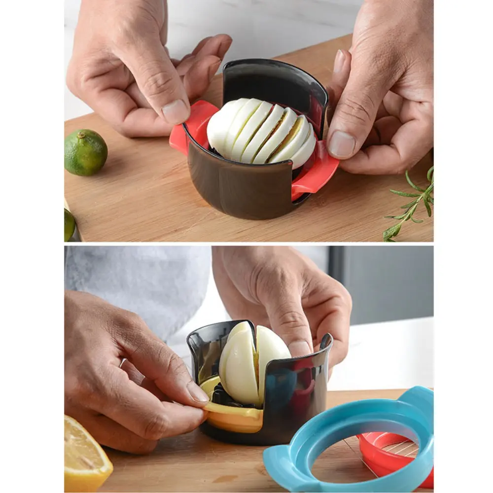 3 In 1 Portable Egg Cutter Stainless Steel Egg Slicer Sectioner Cutter Mold Flower-Shape Luncheon Meat Cutter Kitchen Gadgets