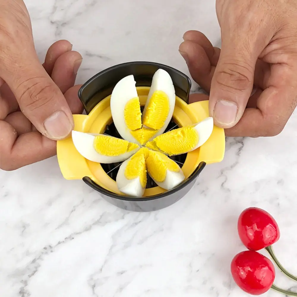 3 In 1 Portable Egg Cutter Stainless Steel Egg Slicer Sectioner Cutter Mold Flower-Shape Luncheon Meat Cutter Kitchen Gadgets