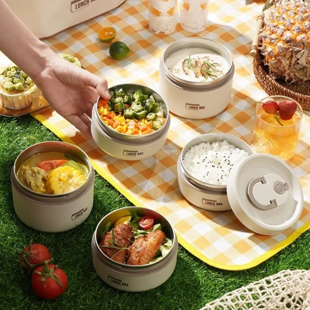 420/620ml Thermal Insulated Lunch Box Food Soup Container Student Adult Portable
