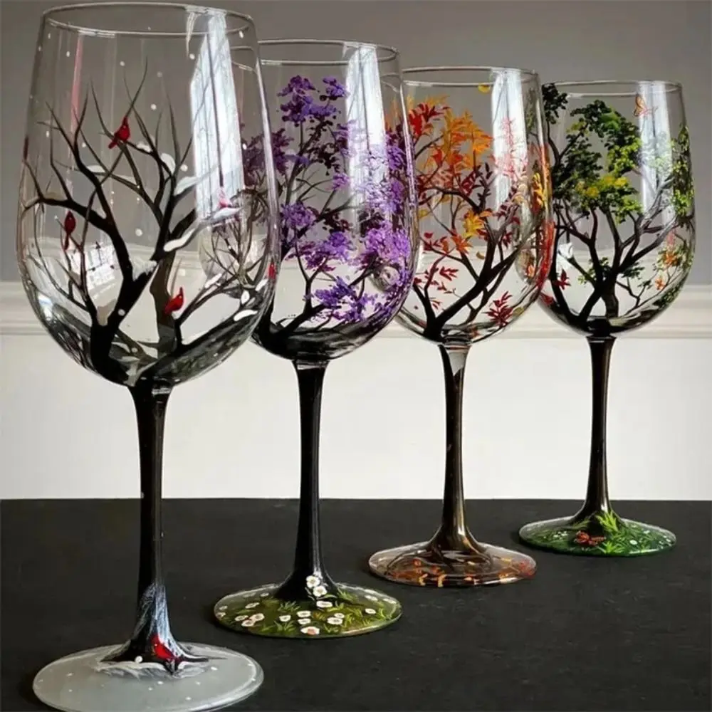 Four Seasons Tree Wine Glasses Seasons Glass Cup