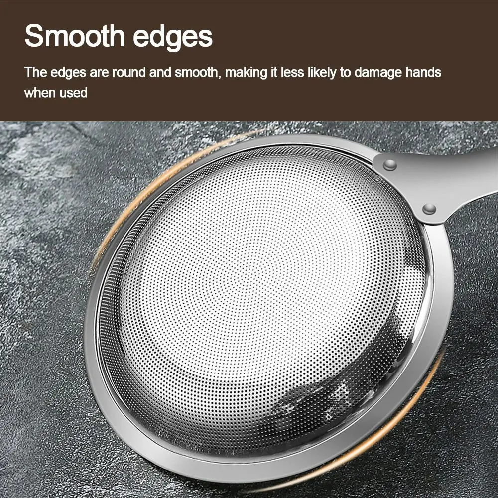 304 Stainless Steel Fat Skimmer Spoon Hot Pot Filter Mesh Percolator Fried Food Net Strainer Grease Foam Removing Kitchen Tool