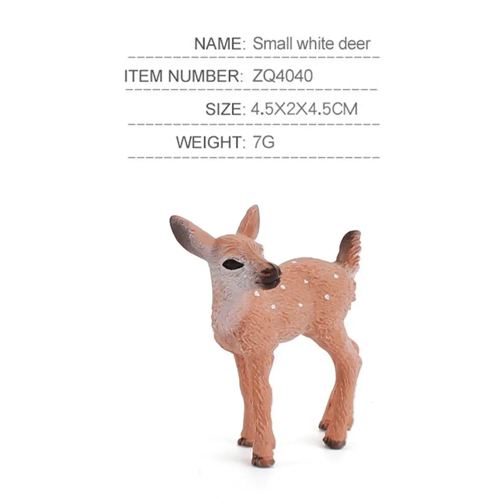 Artificial Deer Family, Fox, Rabbit, Squirrel Animals Figures Woodland Creatures Figurines Miniature Toy Cake Toppers Home Decor
