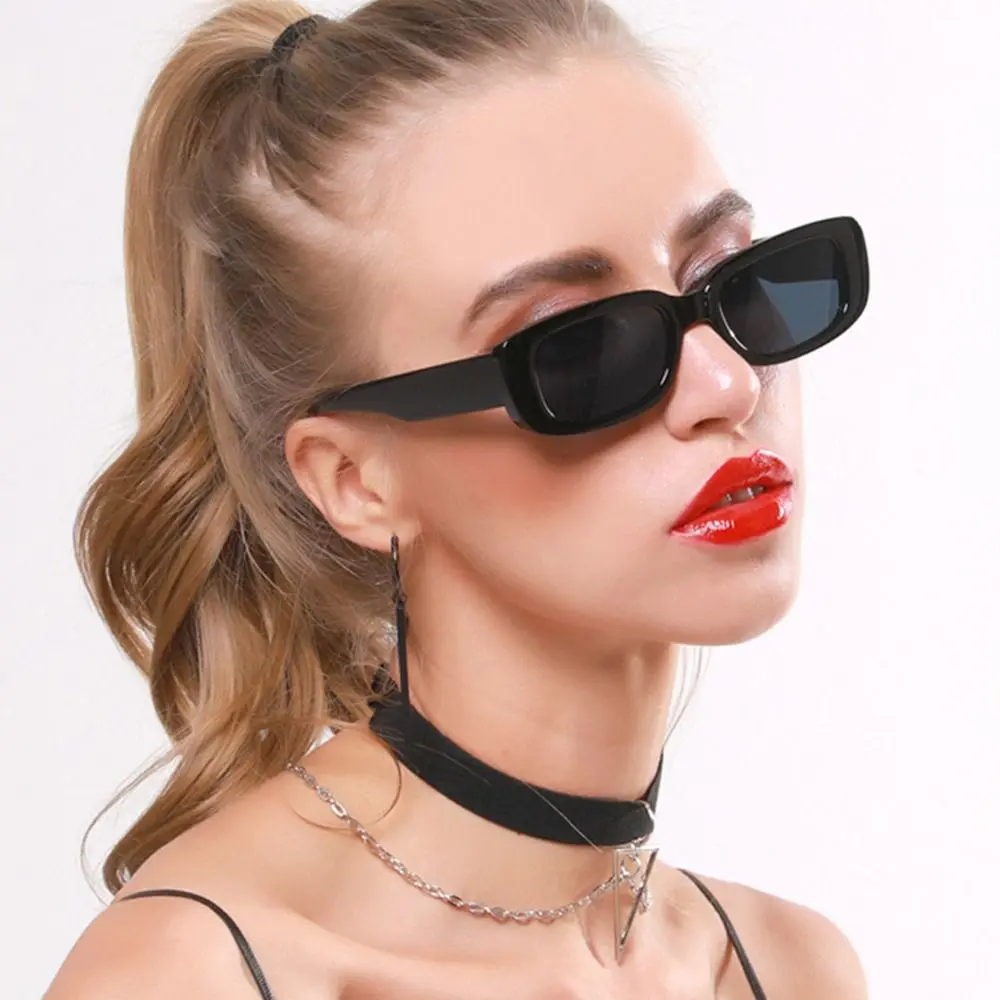 Retro Rectangle Sunglasses for Women Men Trendy Fashion Candy Color Sunglasses 90s Sun Glasses Vintage Shades UV400 Protection