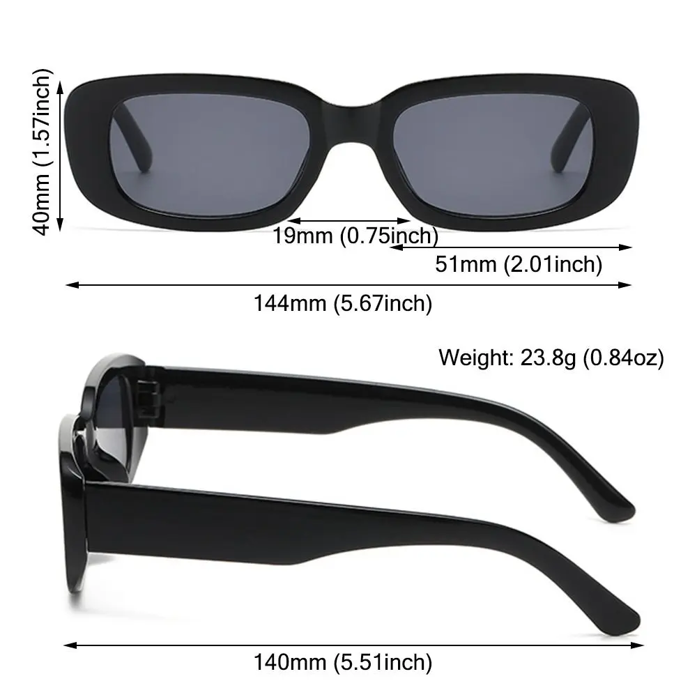 Retro Rectangle Sunglasses for Women Men Trendy Fashion Candy Color Sunglasses 90s Sun Glasses Vintage Shades UV400 Protection