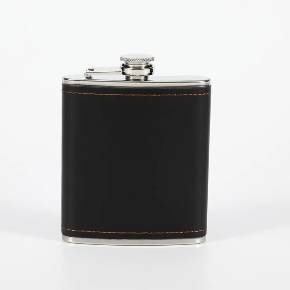 Stainless Steel Liquor Flask PU Leather Wrapped Hip Flask Drinkware Whisky Flagon for Alcohol Wine Wedding Party