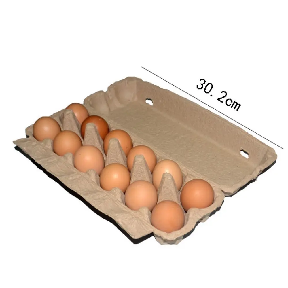 3PCS Egg Cartons Egg Holder Countertop Blank Natural Pulp Egg Cartons Holds Up to 6/12 Eggs 6 Cells 12 Cells
