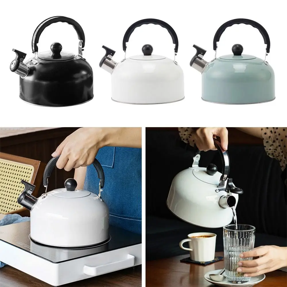 3L Whistle Kettle Electroplated Bronze Handle Whistle Coffee Tea Kettle Universal Gas Induction Cooker Kitchen Water Kettle
