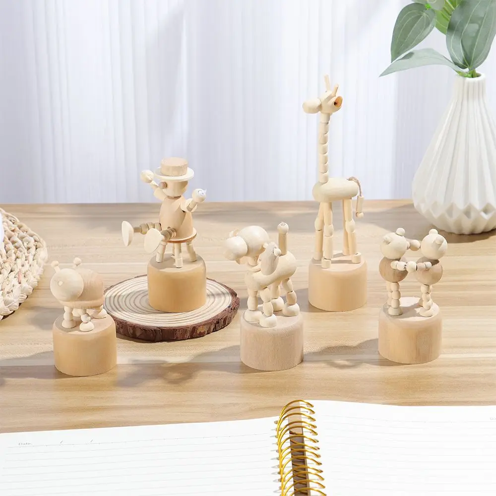 Personalized Wooden Animal Ornaments Mini Desktop Decoration Crafts Toy Gifts Home Book Shelf Fun Decor