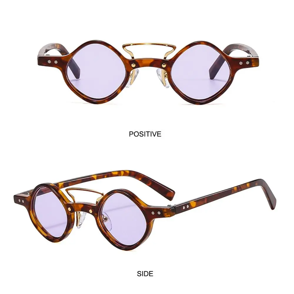 New Hippie Small Round Square Sunglasses Men/Women Retro Steam Punk Glasses Gradient Vintage Driving Shades UV400