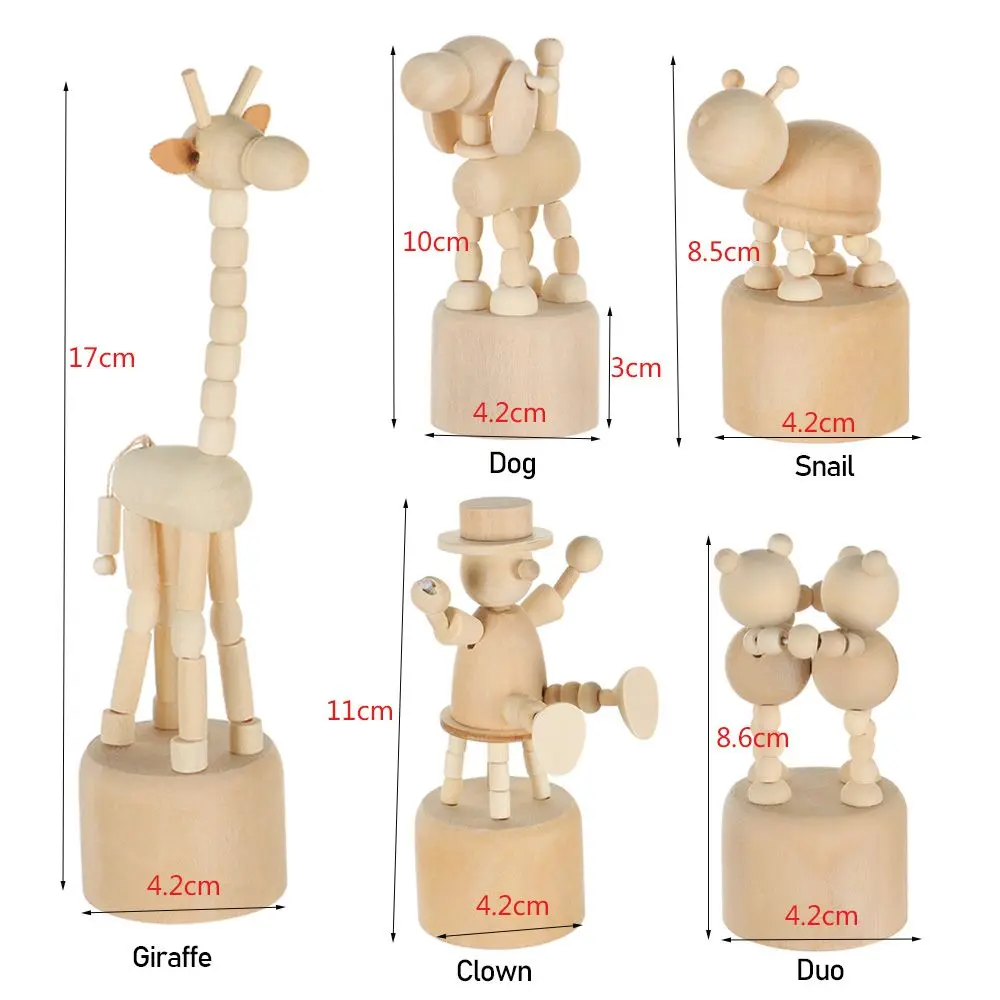 Personalized Wooden Animal Ornaments Mini Desktop Decoration Crafts Toy Gifts Home Book Shelf Fun Decor