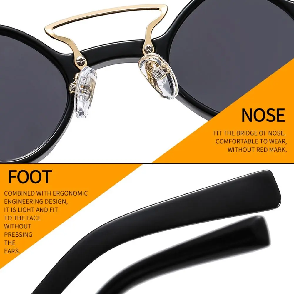 New Hippie Small Round Square Sunglasses Men/Women Retro Steam Punk Glasses Gradient Vintage Driving Shades UV400