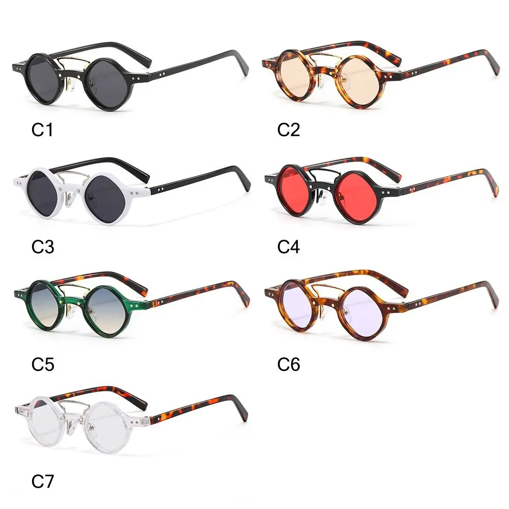 New Hippie Small Round Square Sunglasses Men/Women Retro Steam Punk Glasses Gradient Vintage Driving Shades UV400