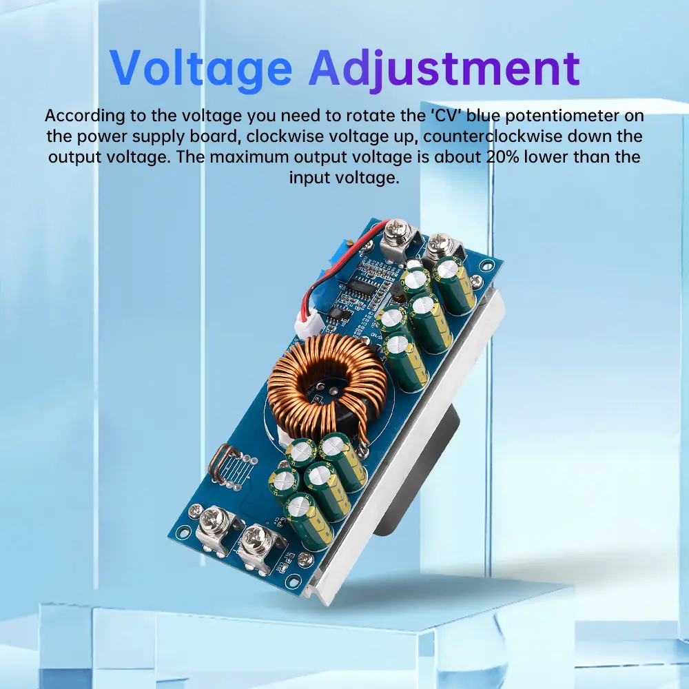 DC15V-90V to DC2.5V-72V Buck Power Module High Power 800W/1200W 28A/50A Constant Current Power Module with Cool Fan