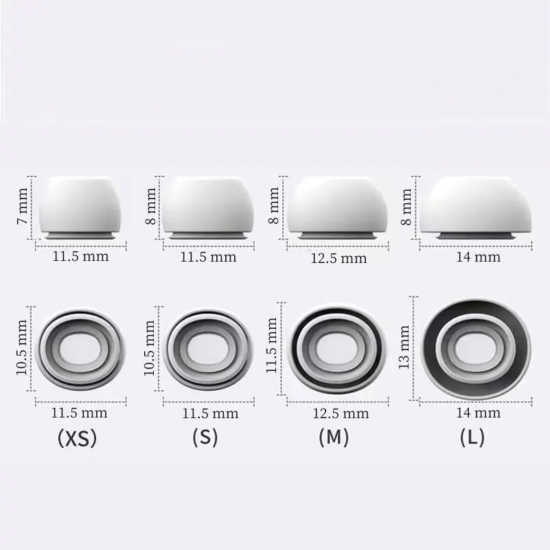 Eartips For Airpods Pro 1/2 Ear Pads Silicone Case Pressure Relief Hole Ear Caps Cushion Eartips Buds Earphone Air Pods Pro