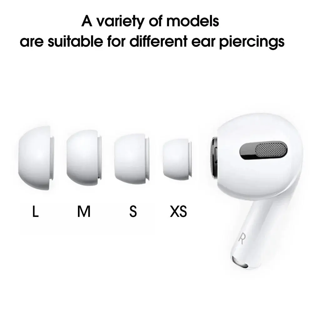 4-1 Pairs Replacement Eartips For AirPods Pro 1st 2nd Ear Tips Buds Silicone Rubber Eartips Earbuds Cap Gel Accessories XS/S/M/L
