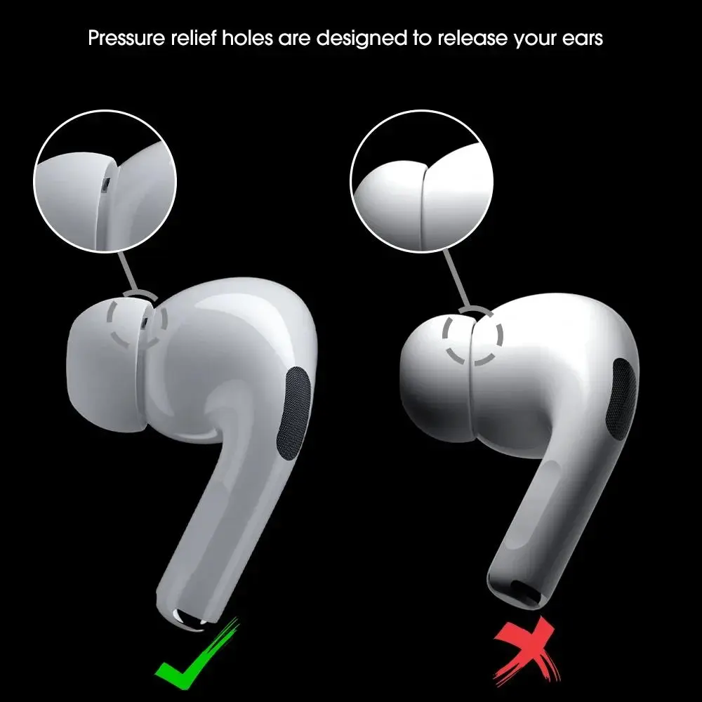 4-1 Pairs Replacement Eartips For AirPods Pro 1st 2nd Ear Tips Buds Silicone Rubber Eartips Earbuds Cap Gel Accessories XS/S/M/L