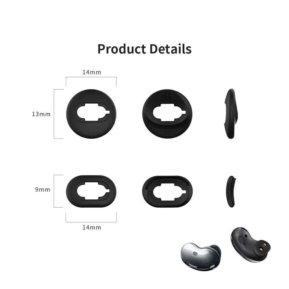 Earphone Silicone Case For Samsung Galaxy Buds Live R180 Ear Pads Cushion Bluetooth In-Ear Ear Caps Covers Earbuds Eartips