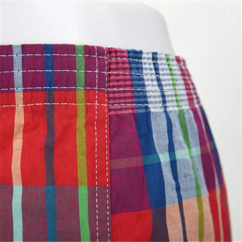 High Quality Brand 3-Pack Men's Boxer Shorts Woven Cotton 100% Classic Plaid Combed Male Underpant Loose Breathable Oversize