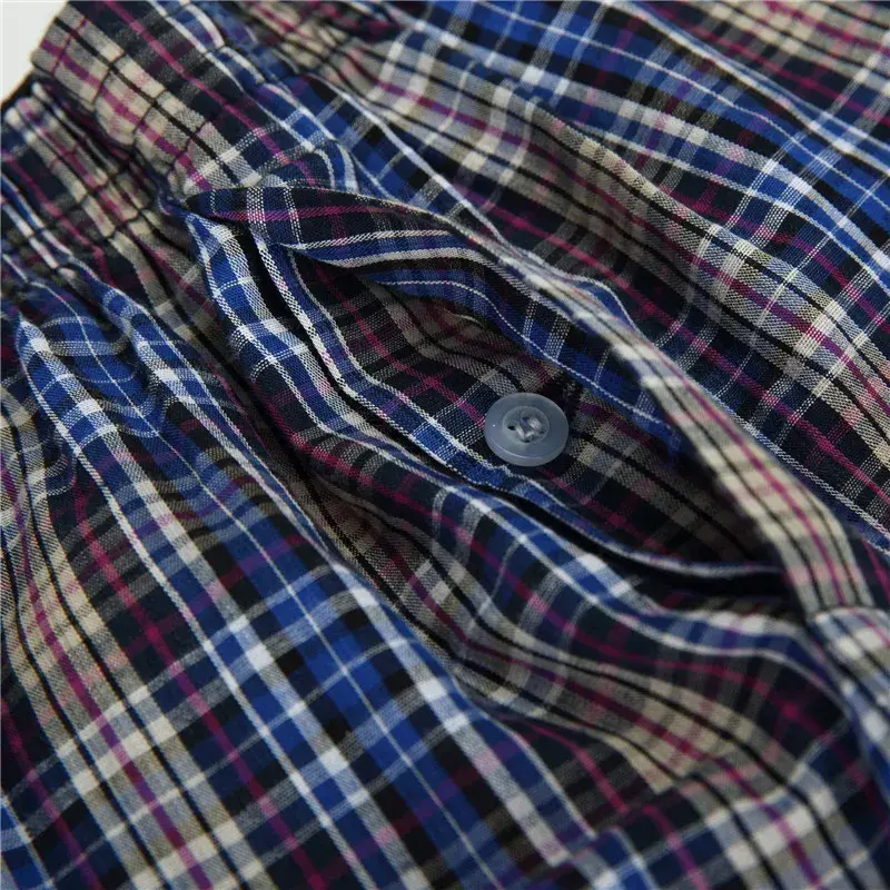 High Quality Brand 3-Pack Men's Boxer Shorts Woven Cotton 100% Classic Plaid Combed Male Underpant Loose Breathable Oversize