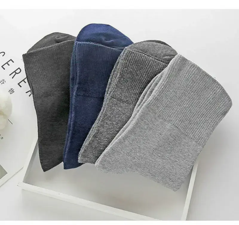 2 pairs Oversize Diabetic Socks Prevent Varicose Veins for Diabetics Hypertensive Patients Bamboo Cotton Material Loose Mouth