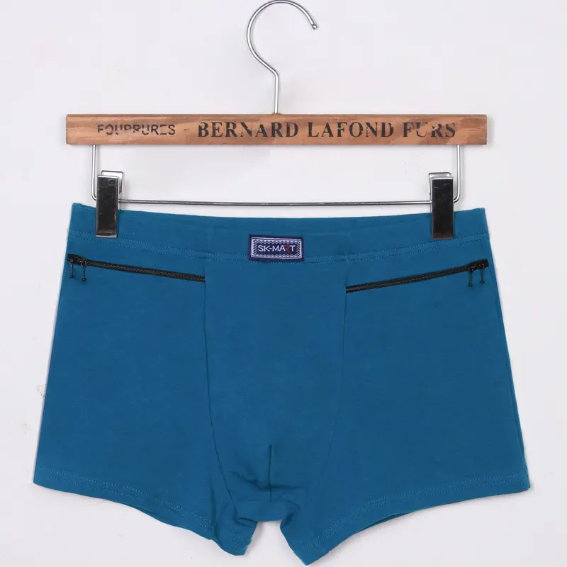 Men's Pockets Underwear Anti-theft Briefs Boxer Panties,two Zippers Pockets Cotton Underpants,mens Boxers Briefs,booty Shorts