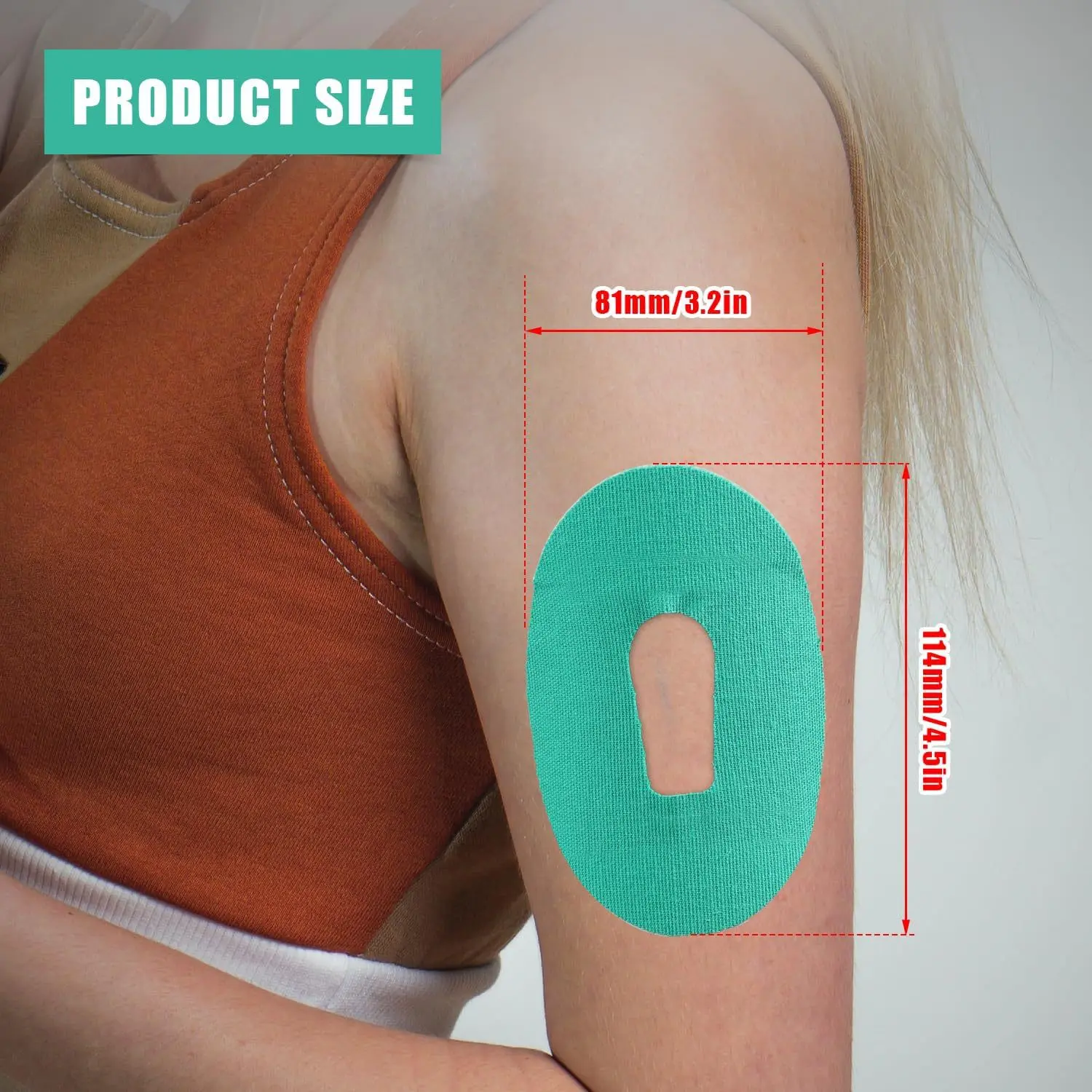 Skin Grip Adhesive Patch Compatible with Dexcom G6 Adhesive Patches Waterproof,Sweatproof with Cutout,CGM Sensor Cover–25 Pack,