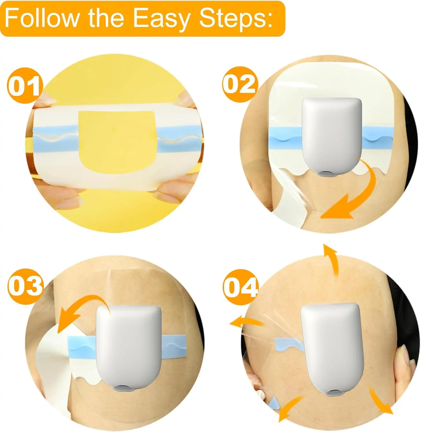 50Pack Omnipod 5 Adhesive Patches Waterproof&Sweatproof Long Last for10Days,Omnipod Dash Pods Patches Clear Pre-Cut Overlay Tape