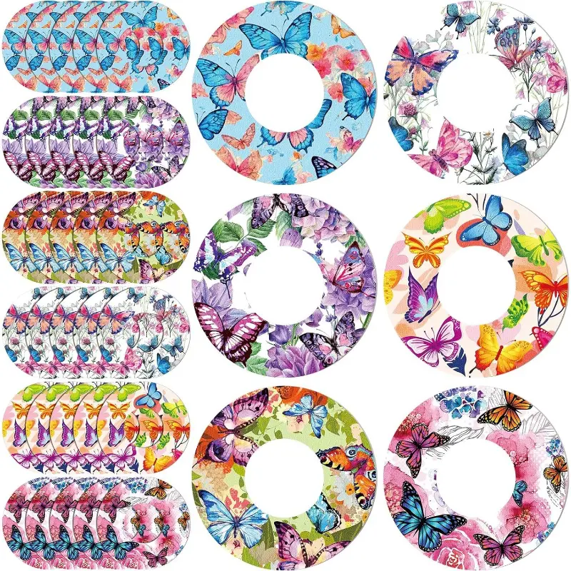Adhesive Patch for DexcomG6  DexcomG7 Libre 2 Omnipod, Waterproof,Non-Fraying,Pre-Cut CGM Sensor Tapes (Wildflower Variety Pack)