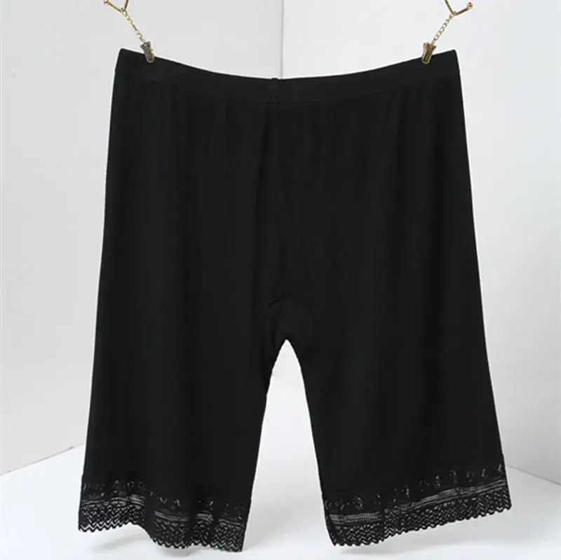 Summer Women Bralette Seamless Lace Safety Pants Women Underwear Mid-Waist Plus Size Panties Anti-Light Safety Shorts 5XL