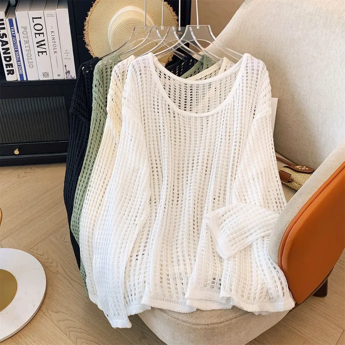 Lazy Style Full Sleeves Jumpers Tops Hollow Out Sexy Women Fashion Casual Streetwear Chic Femme Sweaters Pullovers