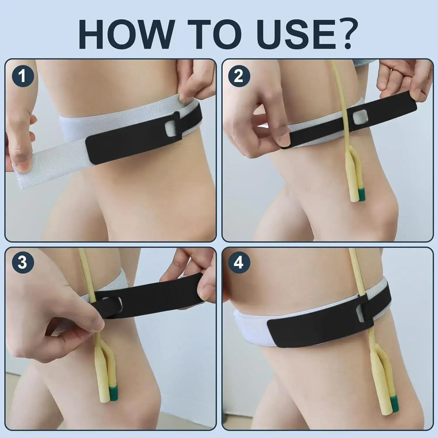 Catheter Leg Bag Holder Foley Leg Strap Urinary Drainage Stabilization Device Anti Slip Anti Irritation Catheter Holder