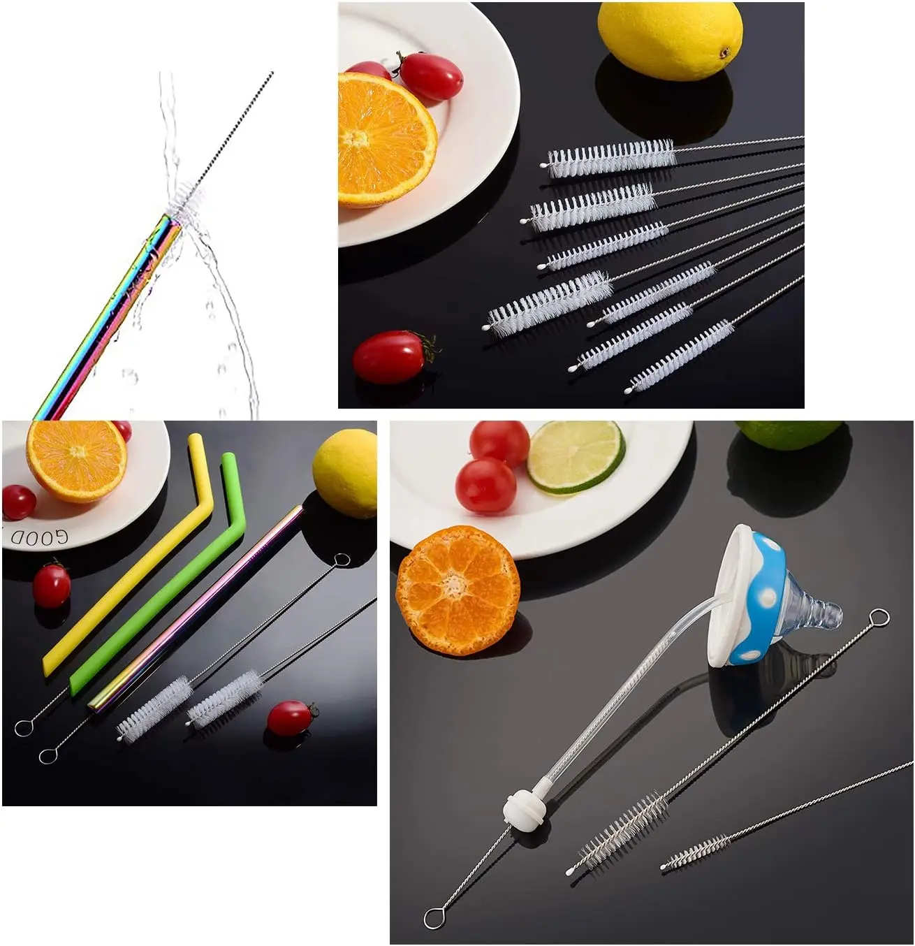 Instrument Cleaning Brushes-Tracheostomy Cleaning Brushes,nylon Brush,bendable,Twisted Wire Protective Head Brush