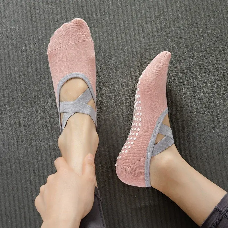 Women Anti-Slip Sock trampoline Yoga Sock Cotton Breathable Short Socks Elasticity Sport Boy Girl Outside Sport Socks EU33-39