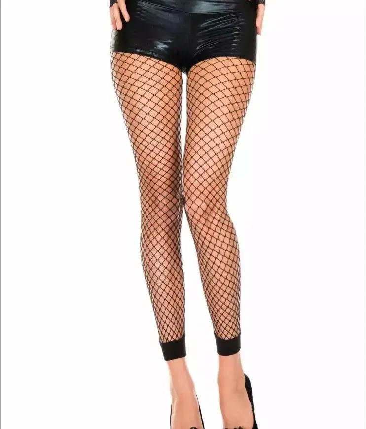 Womens High Waisted Footless Seamless Tights Black Fishnet Floral Delight Pantyhose Dance Hosiery Fish Net Stockings Mesh Hose